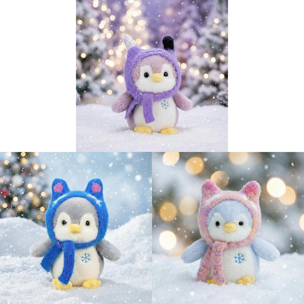 Penguin Keychain Plush Toy With Soft Cotton Filling For Bag Decoration And Gift