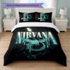 Nirvana Print 3Pcs Bedding Set Duvet Cover With Two Pillowcases Soft Bed Linen For Household Bedroom