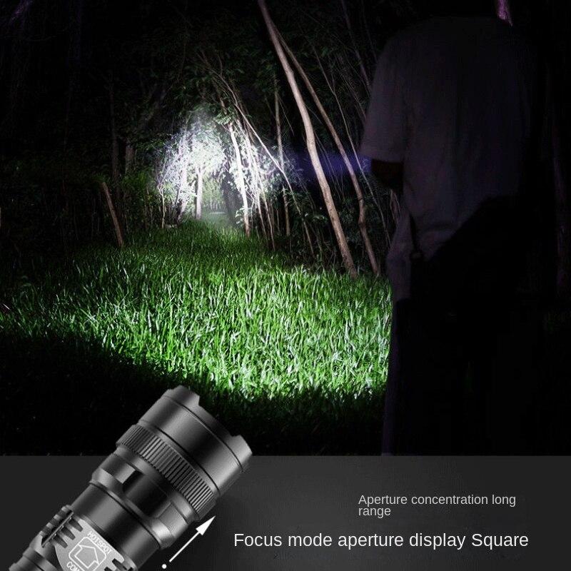 Выдвижной фонарик, светодиодный, портативный, многофункциональный, перезаряжаемый через USB, алюминиевый сплав, мощный фонарь, портативное мини-освещение