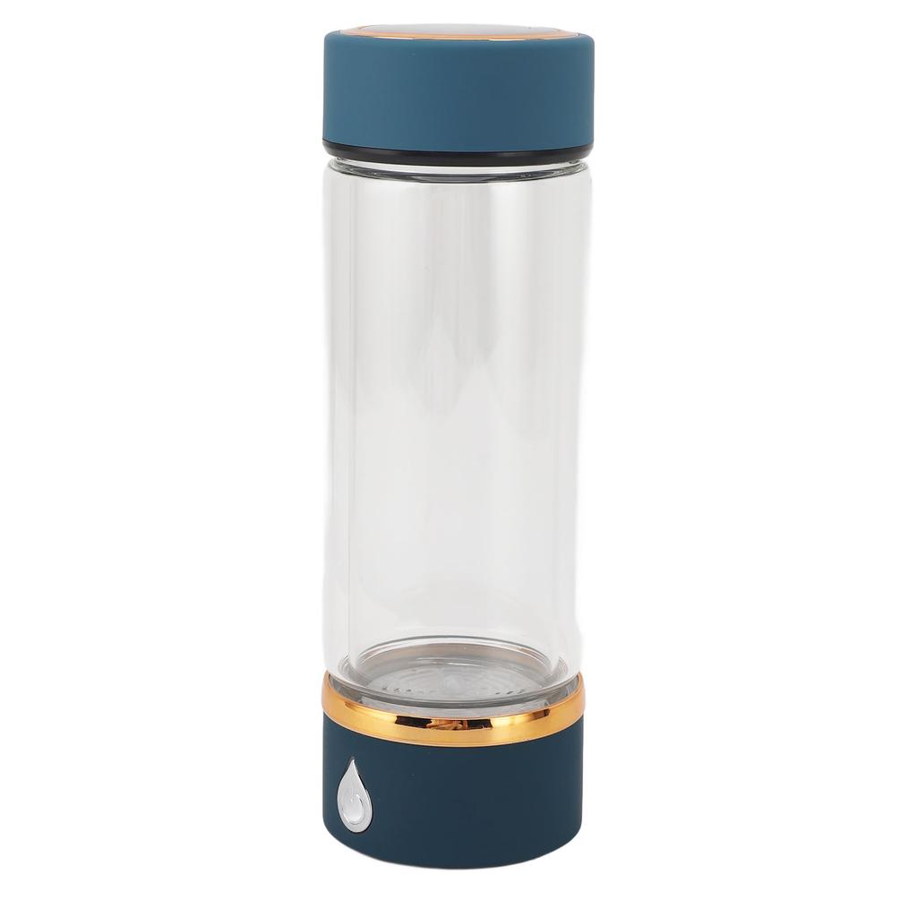 Hydrogen Water Bottle 420ml Rechargeable SPE PEM Technology Portable Hydrogen Rich Water Glass Cup