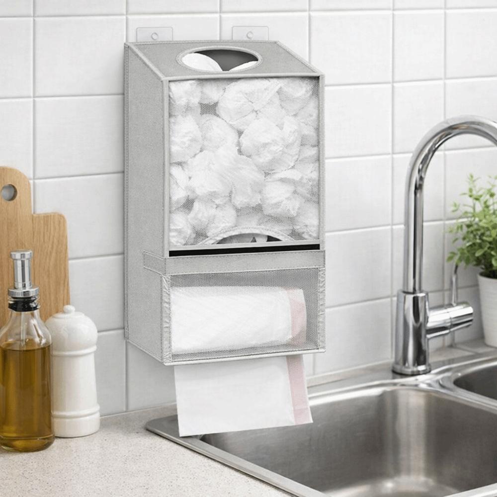 Large Capacity Plastic Bag Holder Non-woven Fabric Trash Bags Dispenser Shopping Bags