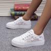Белые кроссовки Женская модная летняя обувь для женщин Повседневная кружевная парусиновая полая дышащая платформа кроссовки Tenis Feminino