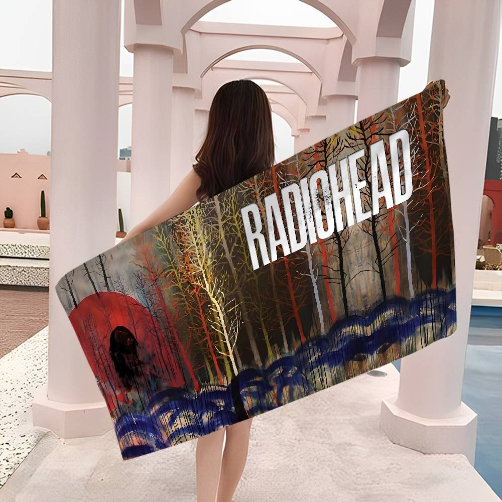 Rock Band R-Radiohead Музыкальное Микрофибровое Одеяло Быстросохнущие Пляжные Полотенца Большого Размера Печать Супер Впитывающее Полотенце-Одеяло для Бассейна