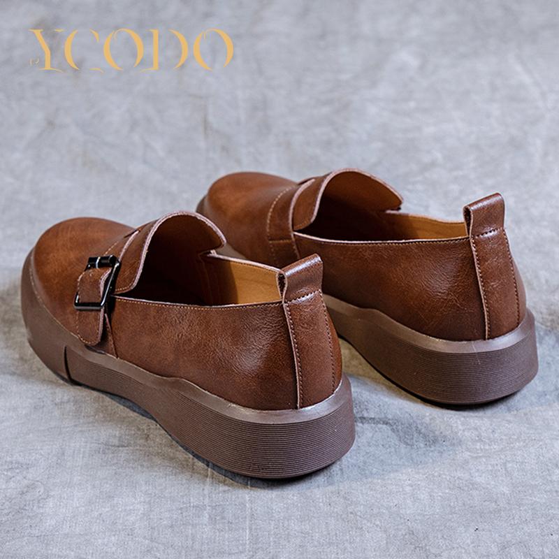 Женщины и девушки-студенты, лето, весна, осень, повседневные лоферы из натуральной кожи без шнуровки