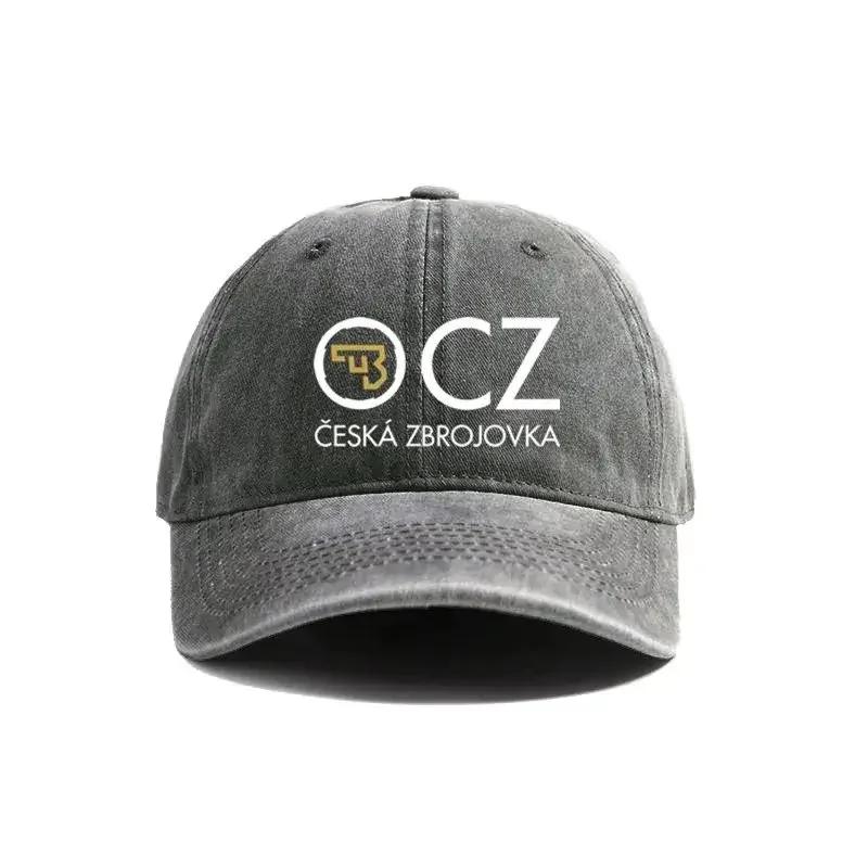 2025 Кепки Ceska Zbrojovka Потертые Шляпы Кепка CZ Firearms Мужские Женские Ретро Для улицы Летние Регулируемые Кепки Мода