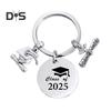 Graduation Gifts for Her Him Stainless Steel Class of 2025 Graduation Keychain Inspirational Keyring Gift for College High School Graduates