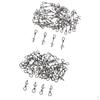 100 High Strength Stainless Steel Quickly Lock Fishing Snaps Clips Swivels