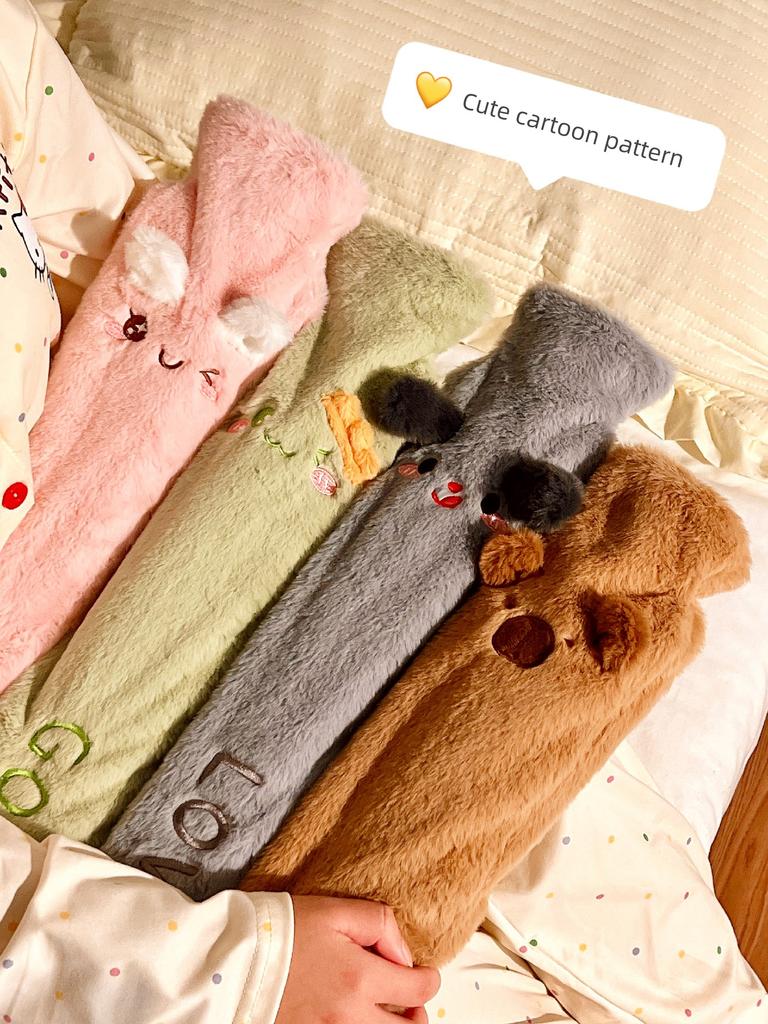 Long Hot Water Bottle for Women, Specifically for Use in Bed, Extended Length, Refillable, Water-Filled Heating Pad, Perfect for Student Dorms, Foot