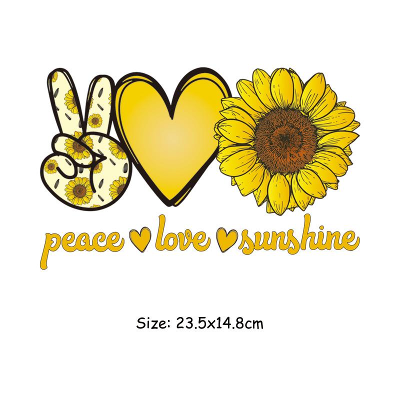 Flower Sun Sticker for Clothes, Hoodie, T-Shirt, Heat Press, Applique, Accessories, Diy DIY