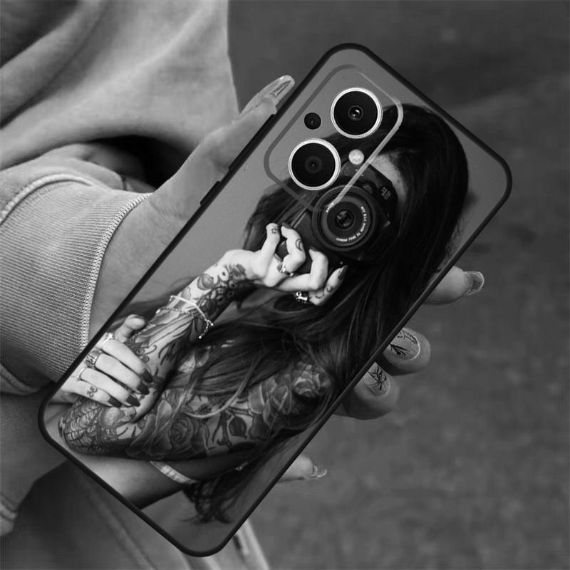 Sexy Sleeve Tattoo Girl Case For OPPO Reno 7 8 Lite 6 5 4 11F 10 Pro 8T 5Z 4Z OPPO Find X6 Pro X2 Neo X3 X5 Lite