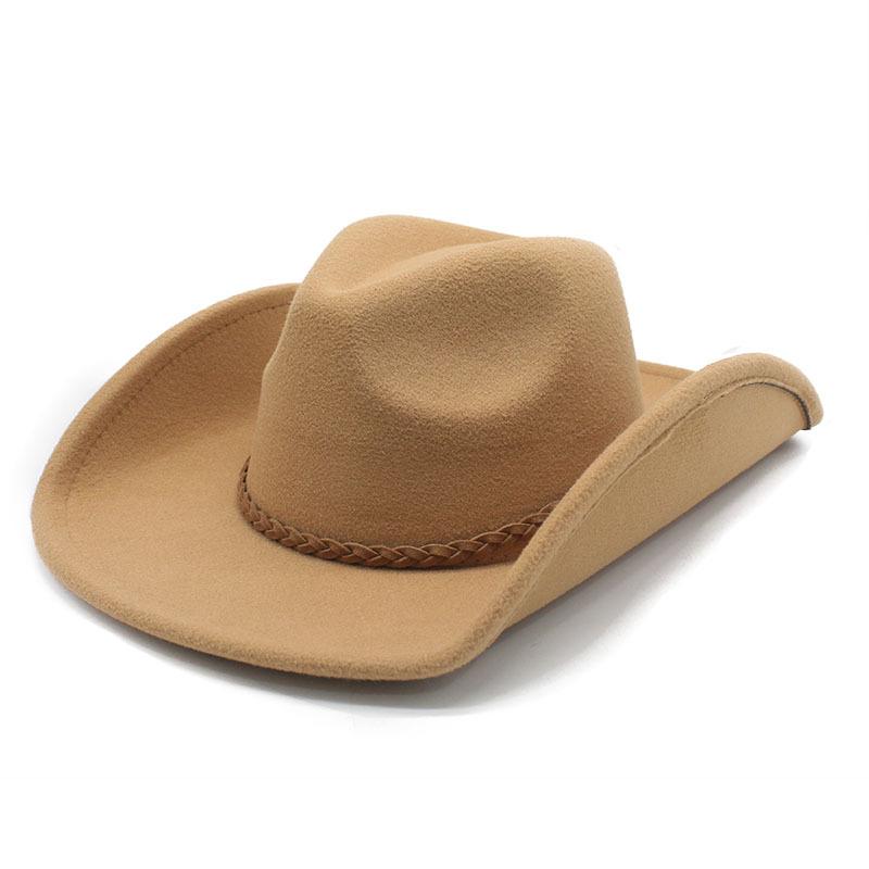 Ковбойская шляпа Фетровый цилиндр Шляпа джентльмена в стиле вестерн Фетровая шляпа Джазовая шляпа Мужская зимняя шляпа