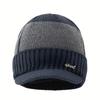 Ear Protection Knit Baseball Cap Thickened Plush Winter Warm Hat New Dad Hat  for Men Women
