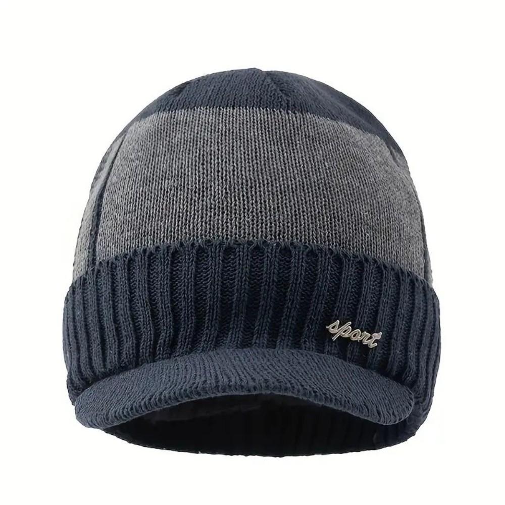Ear Protection Knit Baseball Cap Thickened Plush Winter Warm Hat New Dad Hat for Men Women