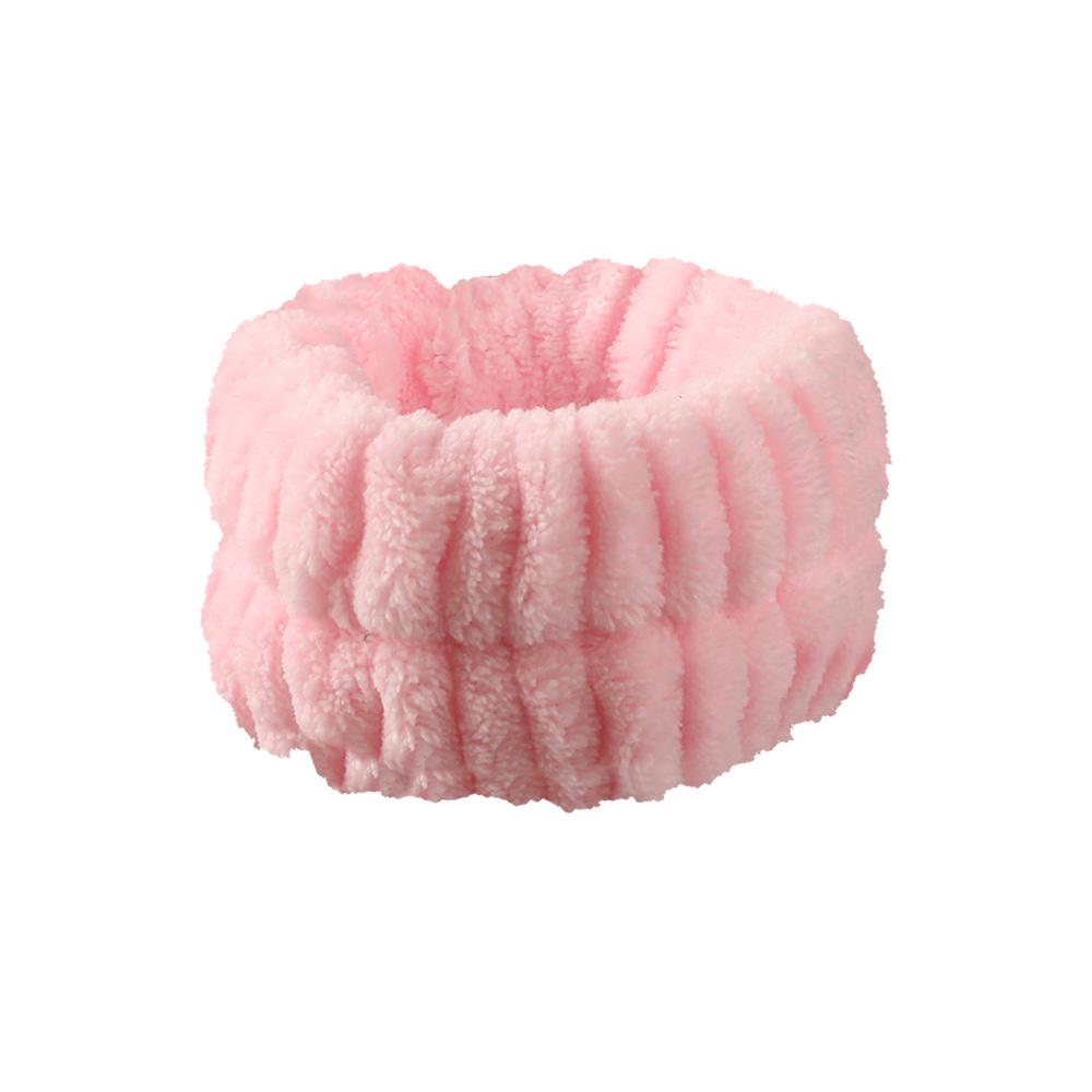 Factory Comfortable Soft Furry Elastic Head Bands Hot Sale Wash Face Spa Headband and Wrist Band