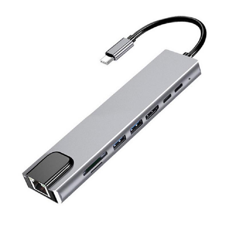 Трансграничная док-станция 8-в-1 USB-C - HDMI 4K: Преобразователь расширения Type-C