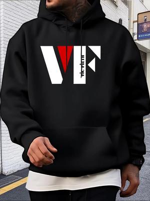 Толстовка - Синяя Толстовка-Пуловер с Крупными Буквами VF