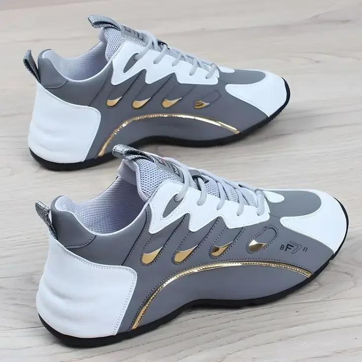 Мужские вулканизированные кроссовки для бега, ходьбы, спортивные тренды 2024, мужские кроссовки, новинка в тренде, элегантный корейский стиль и дешевая доставка
