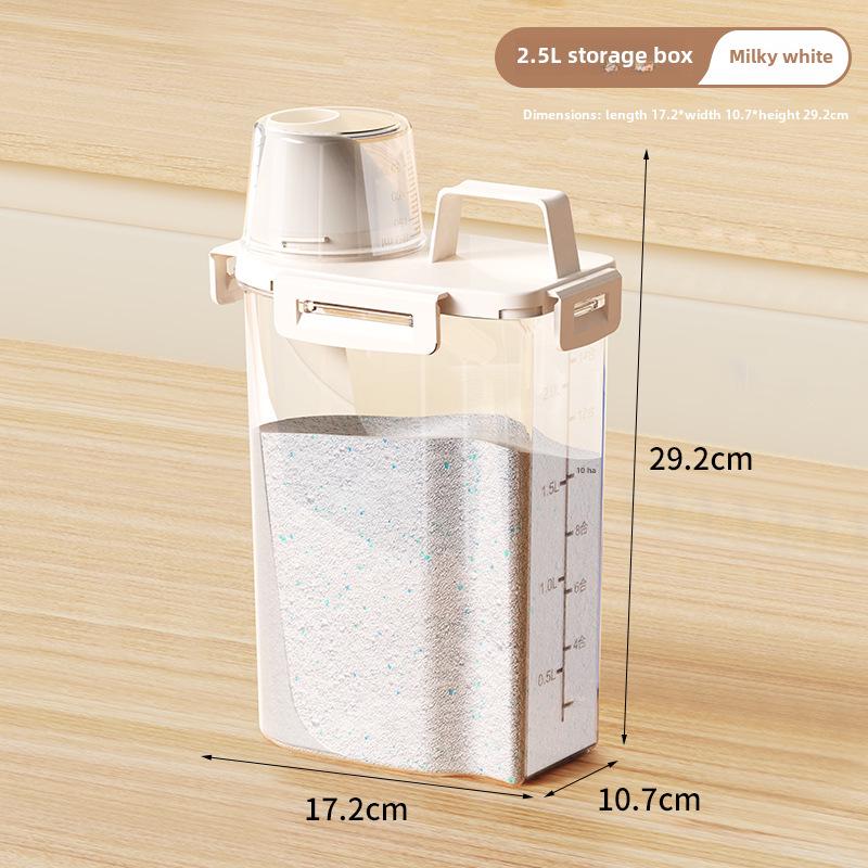 Ведро для хранения моющего средства для стирки из пластика с крышкой - герметичный контейнер для стирального порошка