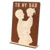 Wooden Desk Sign Gift for Dad from Daughter Home Office Tabletop Sign Ornament with Base Father's Day Birthday Present Gratitude Gift for Father