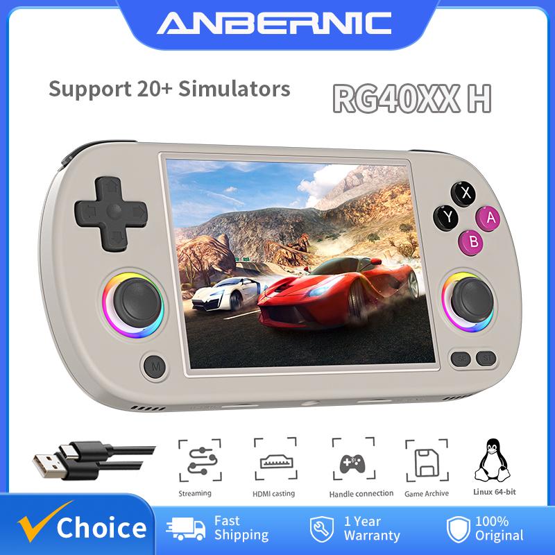 ANBERNIC RG40XX H Портативная игровая консоль Linux 64-битная система 4,0-дюймовый IPS 3200 мАч Ретро-консоль для видеоигр 64 ГБ 5000+ Игр Подарок