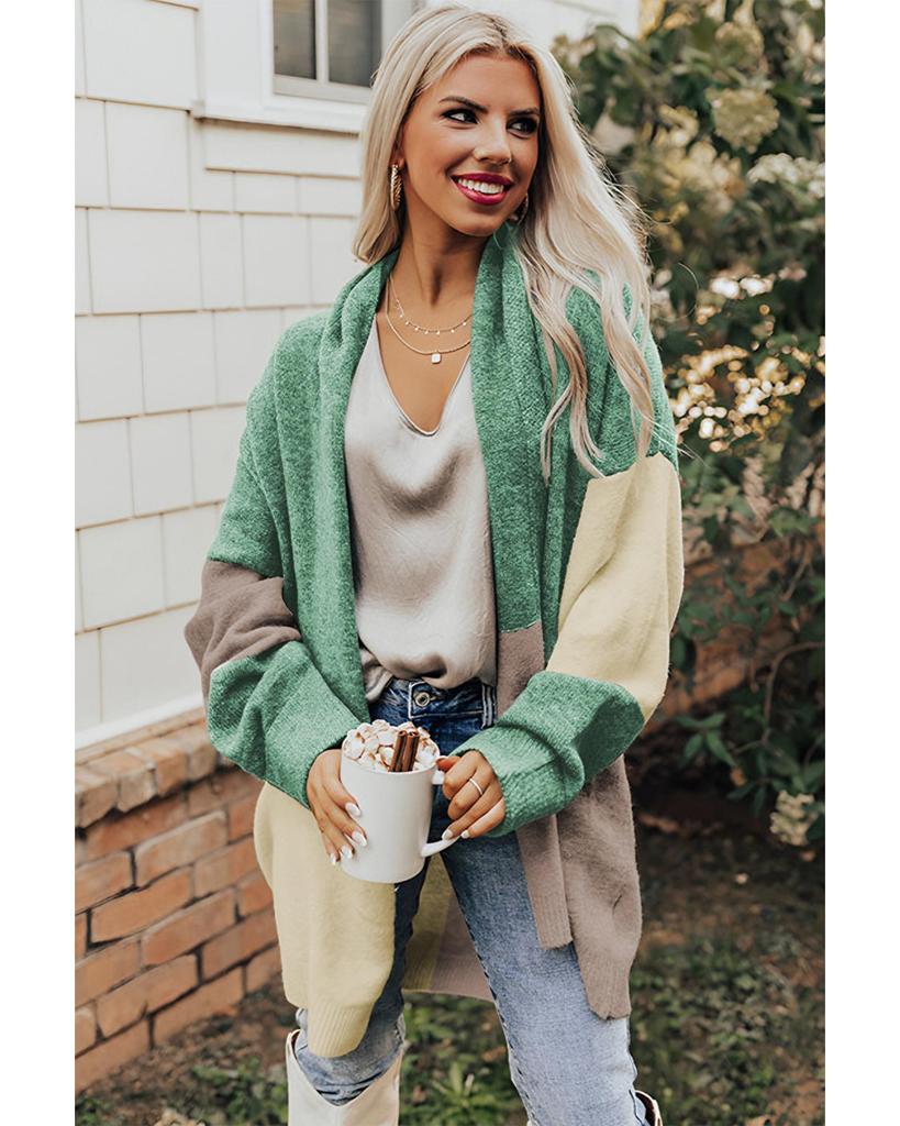 Azura Exchange Кардиган свободного кроя с драпировкой и открытым передом