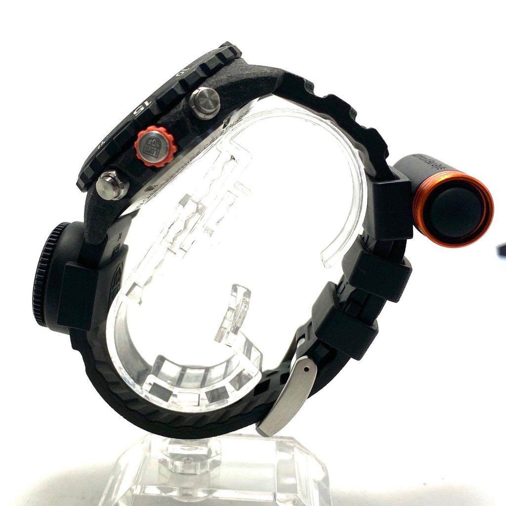 Used 【Beautiful Condition】 Men's Watch Luminox Bear Grylls Survival 3740 Master Series Ref.3741 Quartz Black Chronograph Date Display Resin Band