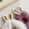 Плюшевая повязка на голову с ушками кролика – мягкий аксессуар для волос в лесном стиле на осень и зиму