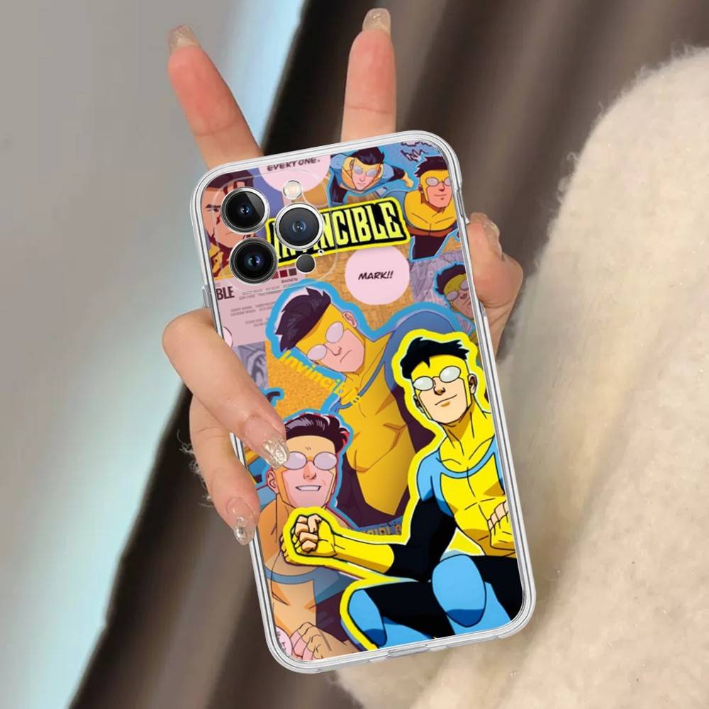 Супергерой Неуязвимый Аниме Для IPhone 17 16 15 14 13 12 Mini 11 Pro Max Прозрачный Чехол