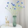 3 Forks/Bouquet Long Branch Artificial Flower Starry Cornflower Blue Color Silk Cornflower Silk Material Fake Flowers