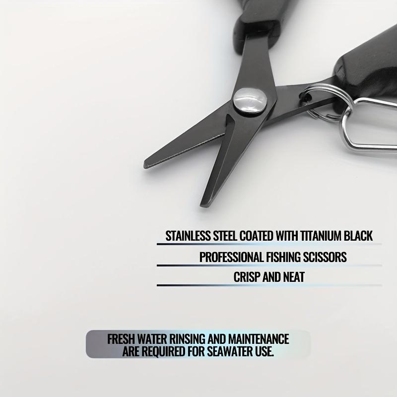 Shawto Titanium Coating Stainless Steel Fishing Scissor Plier Cut Pe Braid Line Cutter Plies Carp Fishing Accessories Tools