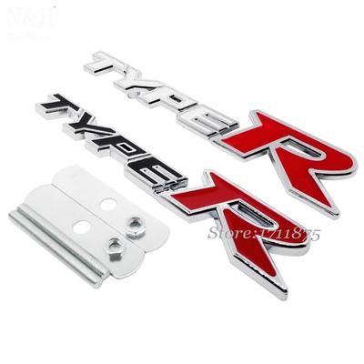 Металлическая эмблема автомобиля Тип R TYPER логотип передняя решетка капота наклейки для Honda Accord Civic CRV Fit H-RV Vezel Odyssey