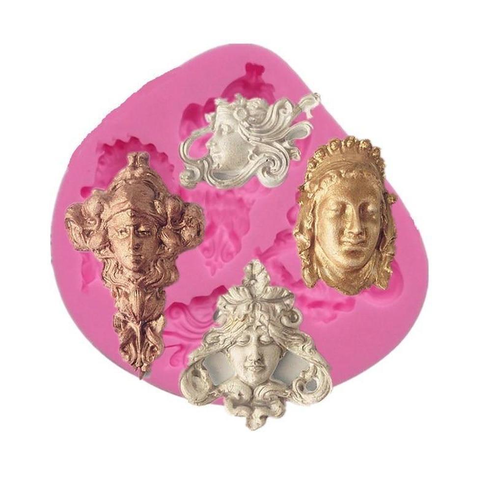 Cake Molds Greek Mythology Goddess Avatar Fondant Chocolate Mould Kitchen Baking Decorating Tool