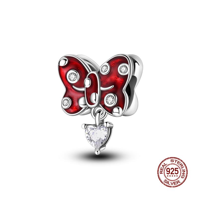 925 Silver Butterfly Dragonfly Charms Beads for 3mm Bracelet Necklace DIY Women Fine Jewelry Gift