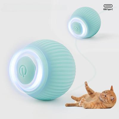 Juguetes Para Gatos Smart Cat Rolling Ball Toys Перезаряжаемые игрушки для кошек Ball Motion Ball Самодвижущиеся игрушки для котят для интерактивных игр в помещении