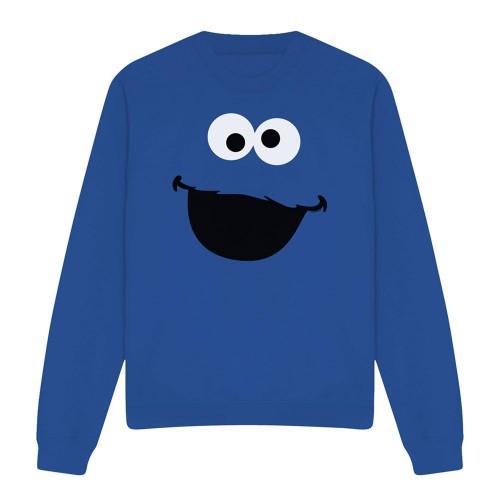 Sesame Street Unisex Adult Cookie Monster Face Sweatshirt