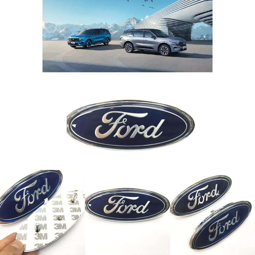 Автомобильная эмблема-наклейка Ford из АБС-пластика для переднего и заднего украшения автомобиля