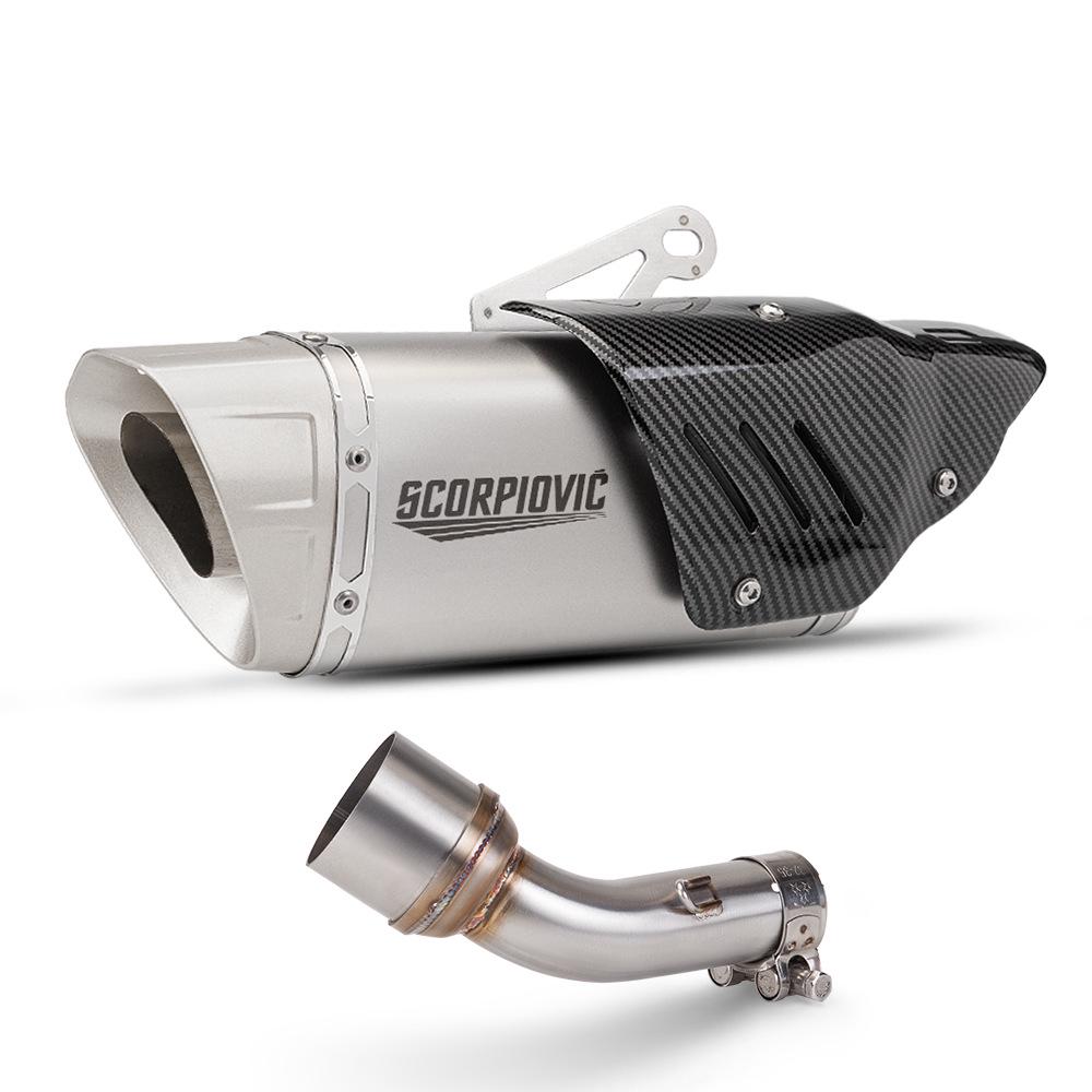 Stainless Steel Mid-Pipe & Muffler Set for 2015-2023 R3 Motorcycle