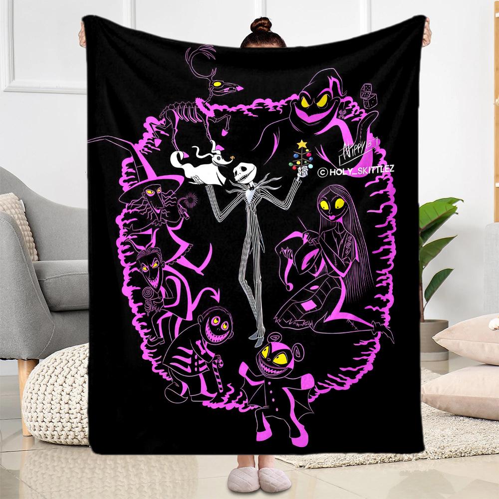 Christmas Nightmare Blanket Comfortable Suitable for Livingroom Bedding Couch for All Seasons Modern Gifts For Family Or Friends