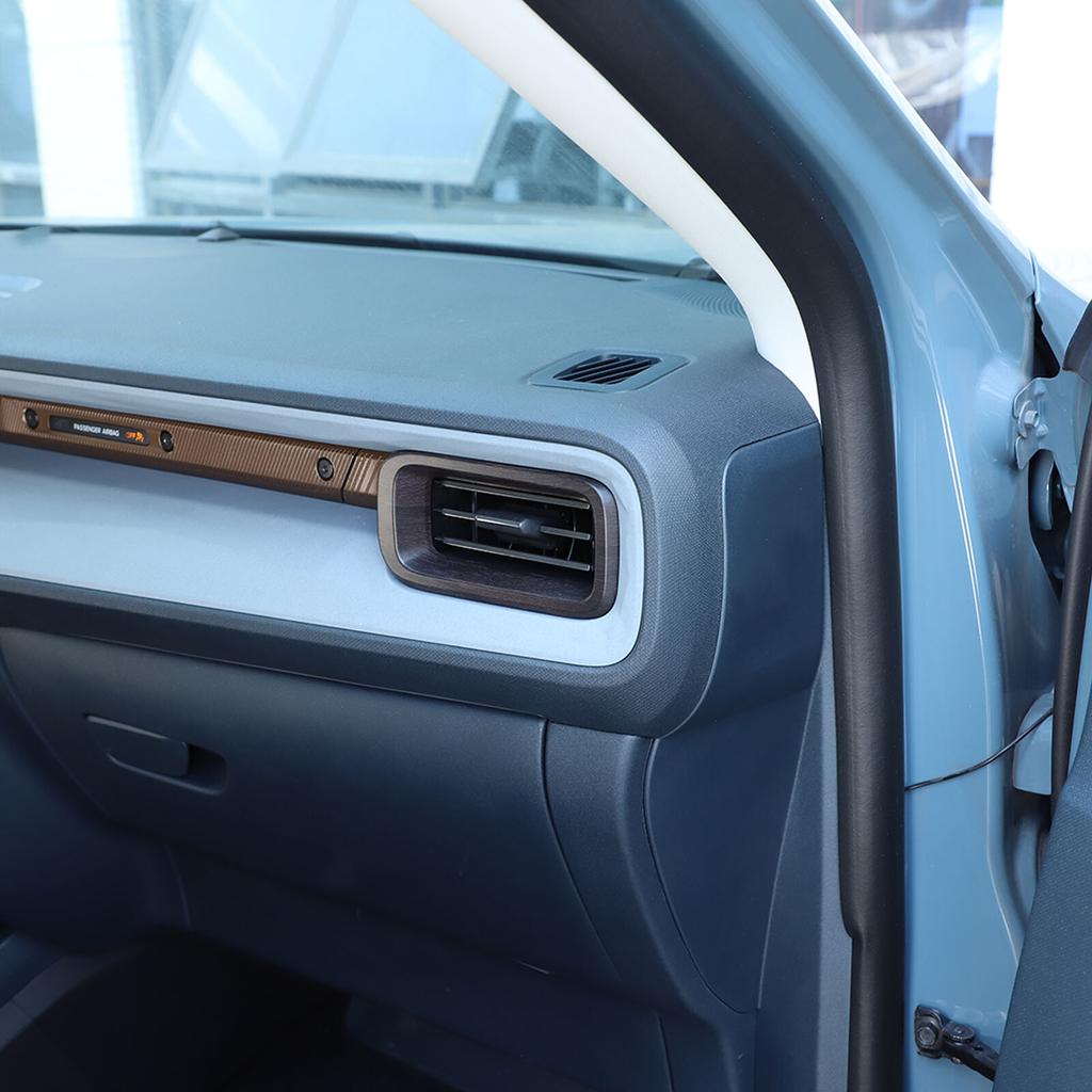 ABS Oak Grain Dashboard Side Air Vent Frame Trim Cover For Ford Maverick -23