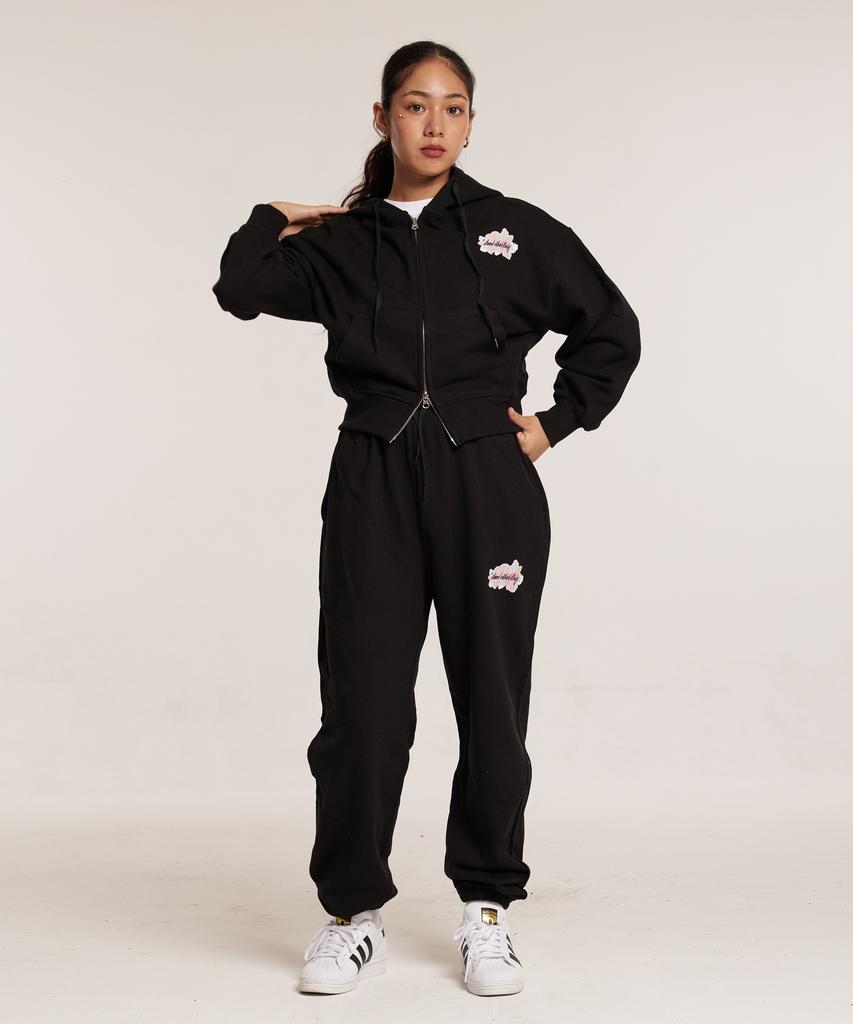 CREAM SODA LAB Good Vibe Jogger Pants Black Pink