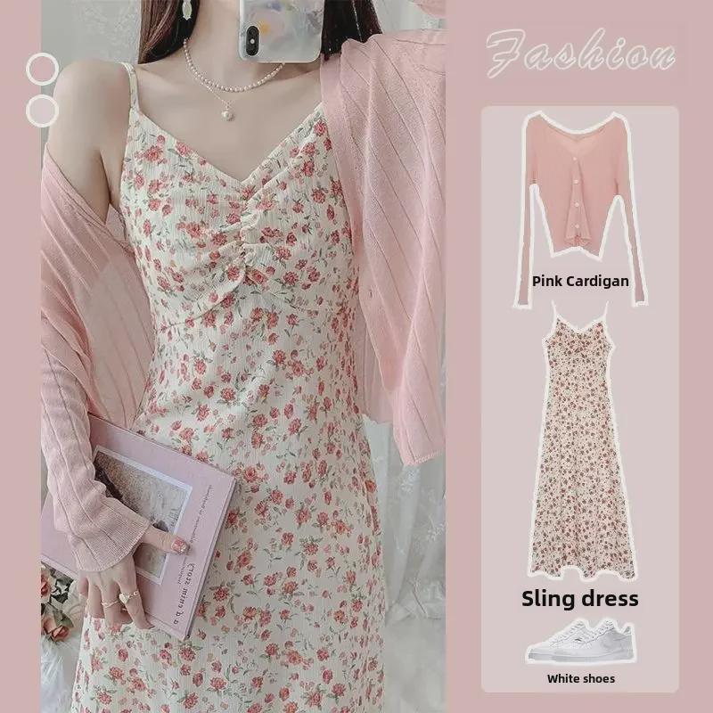 Женское романтическое летнее платье с цветочным принтом — тонкое, милое, свежее во французском стиле