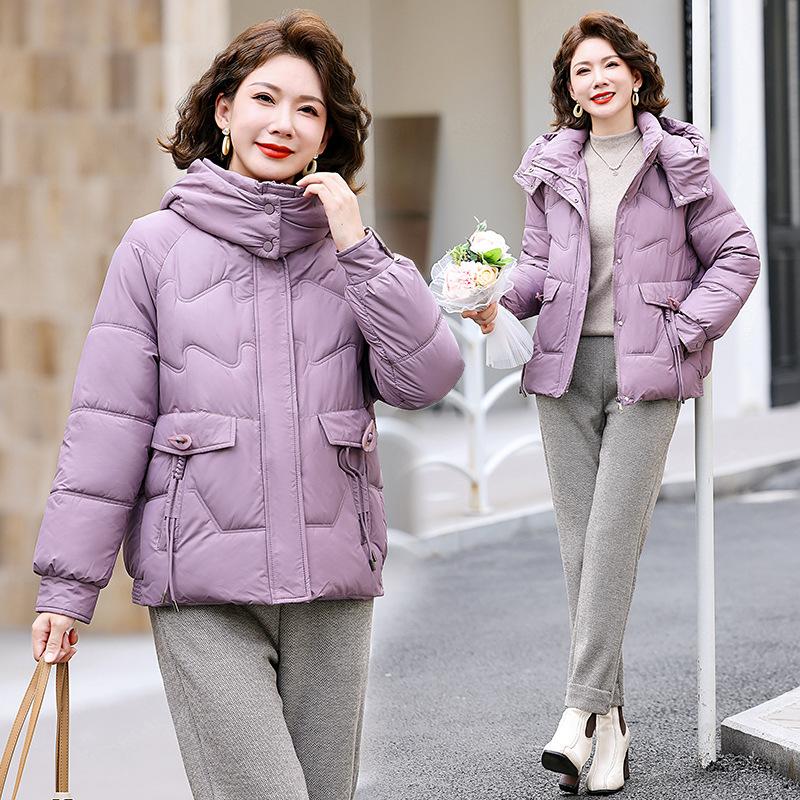 Women's New Fashionable Versatile Hooded Cold Fluffy Thickened Warm Loose High-quality Fabrics Casual Sports Cotton Coat Jacket