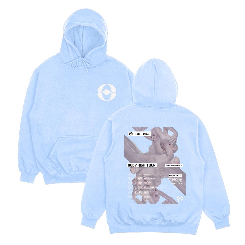 Худи FKA Twigs Body High Tour Худи Харадзюку Эстетика Графическая одежда Женская Мужская Модная Толстовка Длинный рукав Повседневный Пуловер Y2k