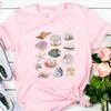 Sea Shell Tshirt Vintage Collage Aesthetic Seashell Shirt Coastal Grandma Cute Unisex's T-Shirt Unisex Short Sleeves Tops