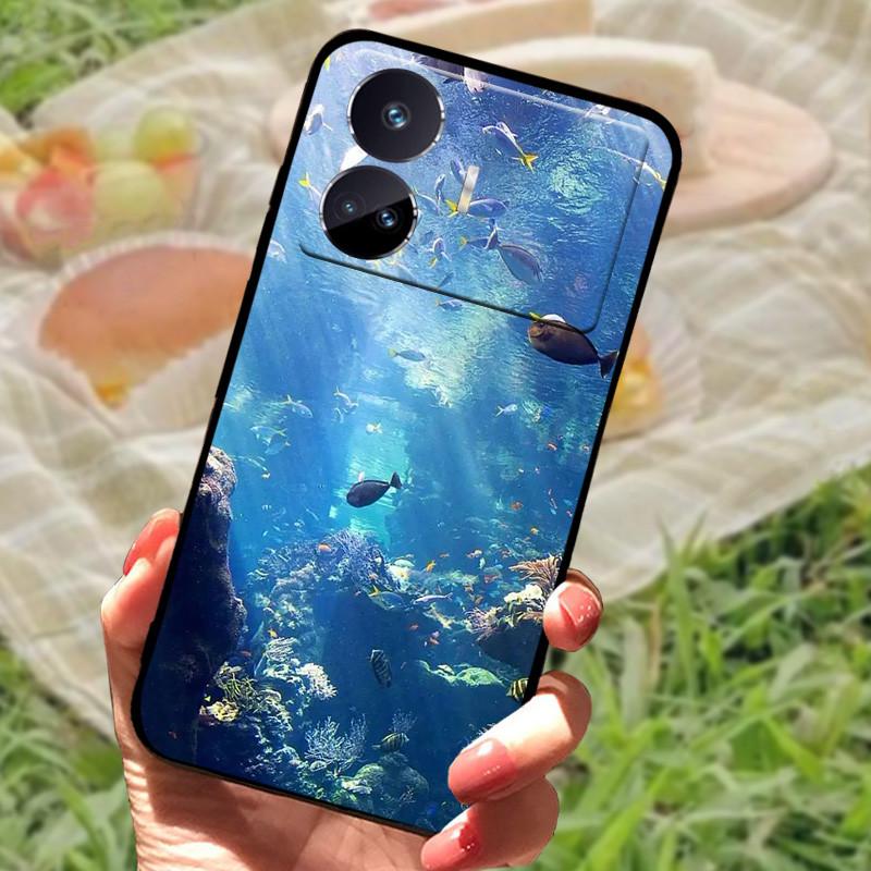 Чехол для Realme GT Neo 5 SE Популярный рисунок Черный силиконовый Мягкая задняя крышка Чехол для Realme GT Neo 5 SE 5SE Чехол для телефона Funda