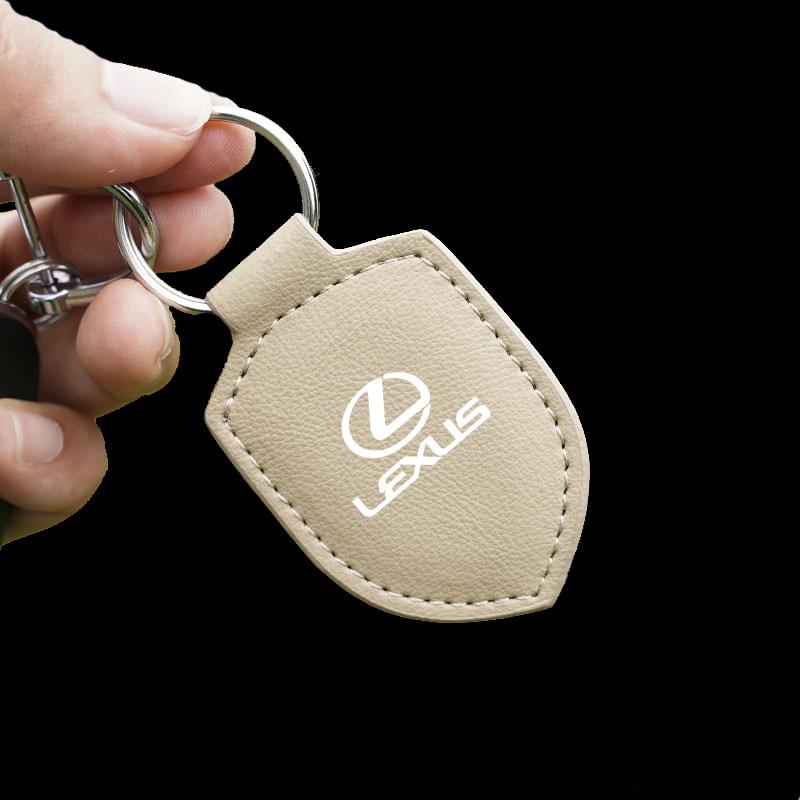 Car Keychain Shield Leather Keyring Car Motorcycle Keyring Holder For Lexus RX330 IS250 Ct200h ES300h RX350 IS300h NX300h RX400h