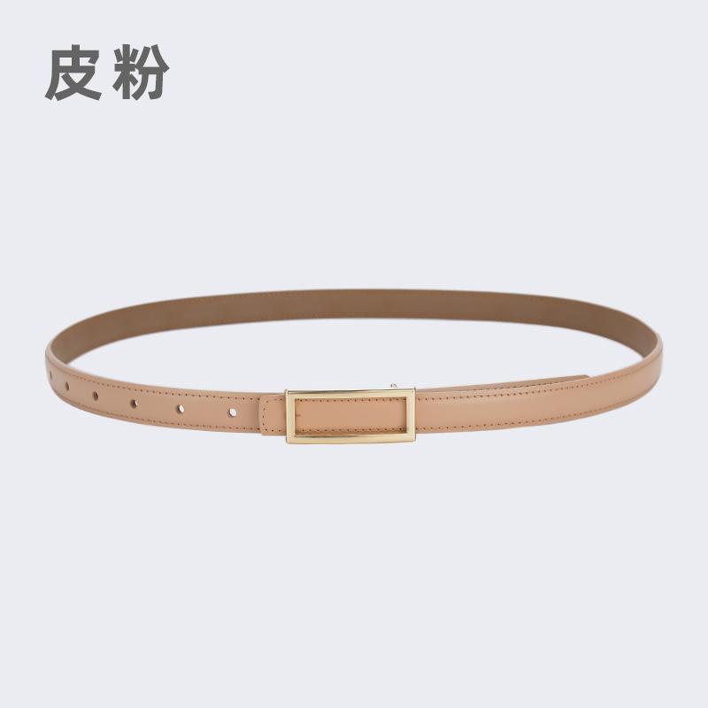 Четыре сезона в наличии новый тонкий пояс для женской юбки кожаный маленький пояс простой подходящий декоративный пояс для студента женский