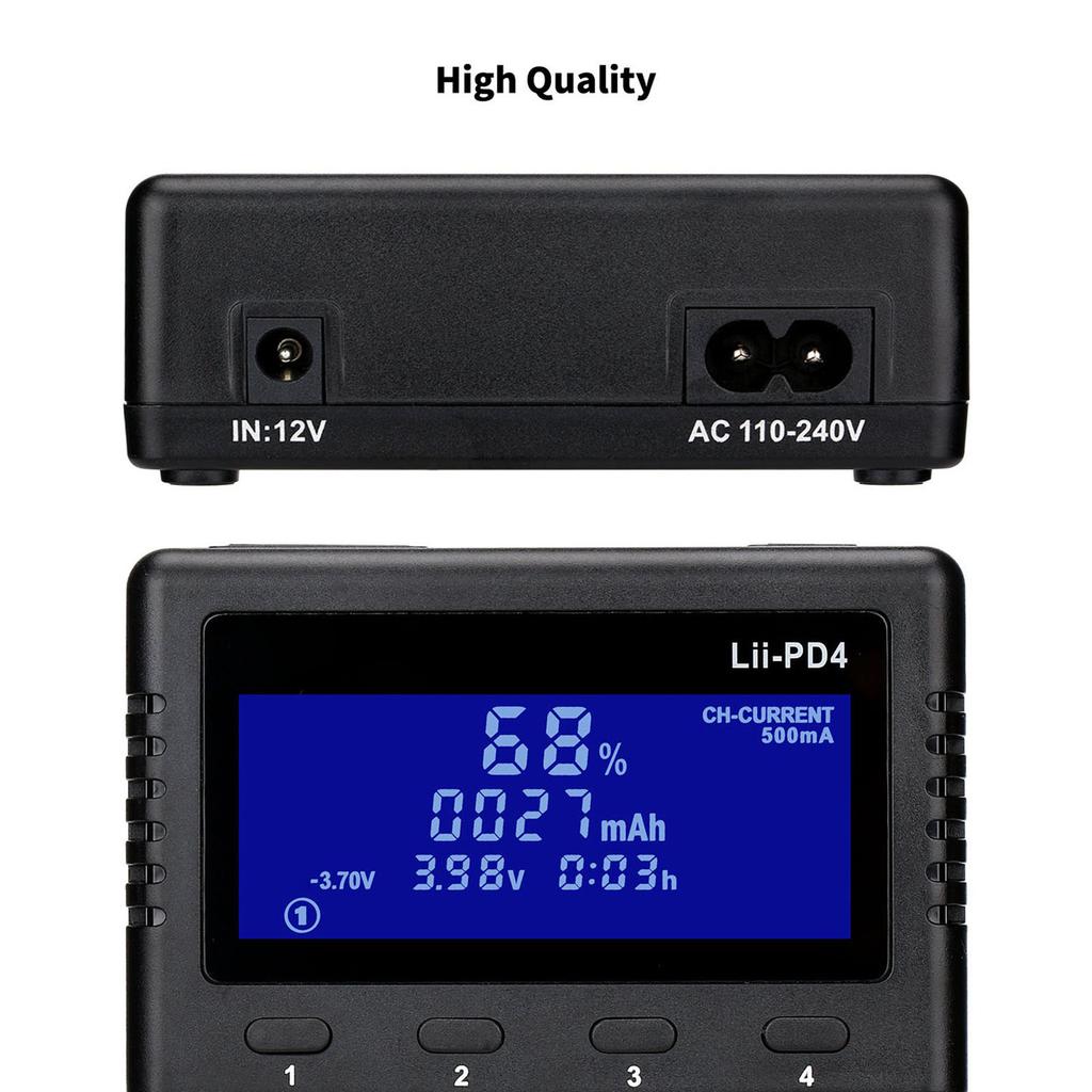 Умное зарядное устройство для аккумуляторов 4 слота ЖК-дисплей универсальное зарядное устройство для аккумуляторов 26650 20700 18650 18350