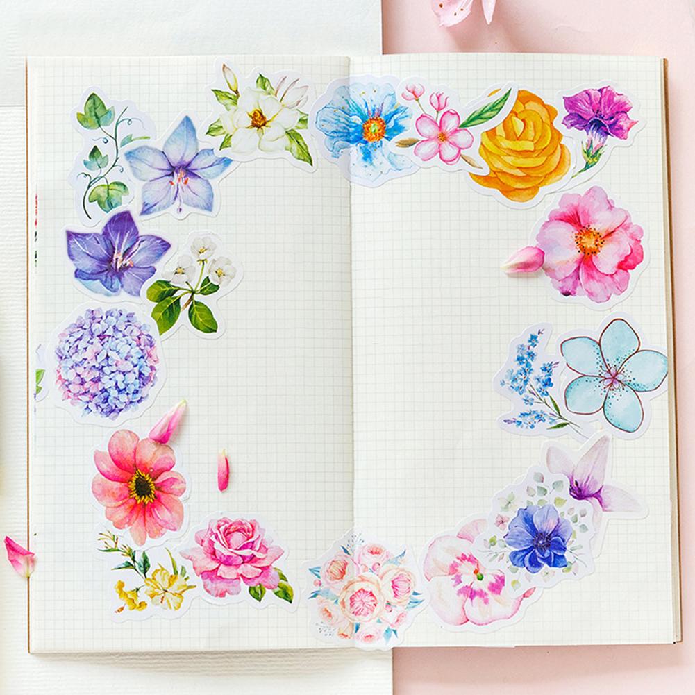 45 шт./компл. Kawaii Journal милый дневник наклейки с цветами Скрапбукинг канцелярские украшения