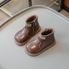 Весна Осень Детские Ботильоны Однотонные Девочки Повседневные Лоскутные Ботинки Модные Универсальные Детские Мальчики Кожаные Ботинки Нескользящие